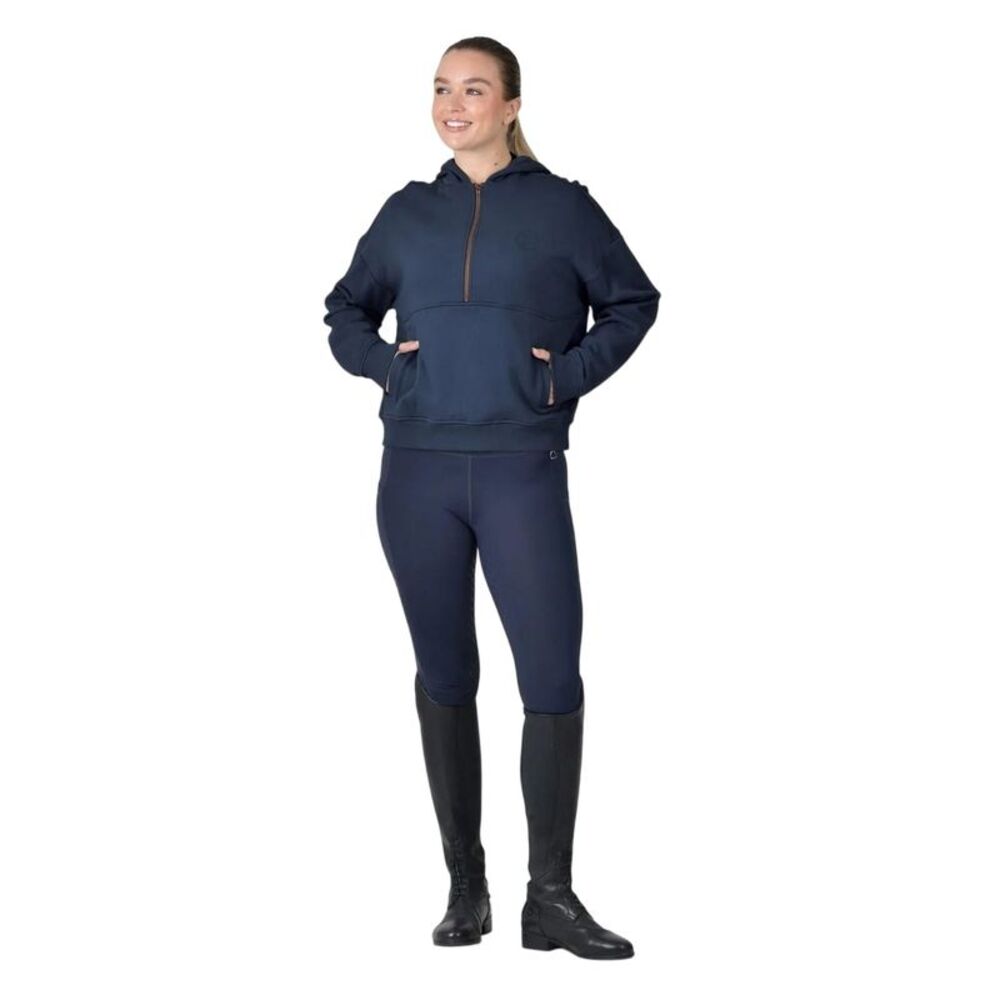 Dublin Womens/Ladies Fleece Pull Over Hoodie / Navy